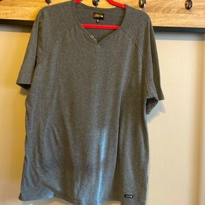 Joe’s Jeans Gray Short Sleeve Henley T-shirt